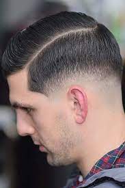 Low Bald Fade with Side Part haircut
